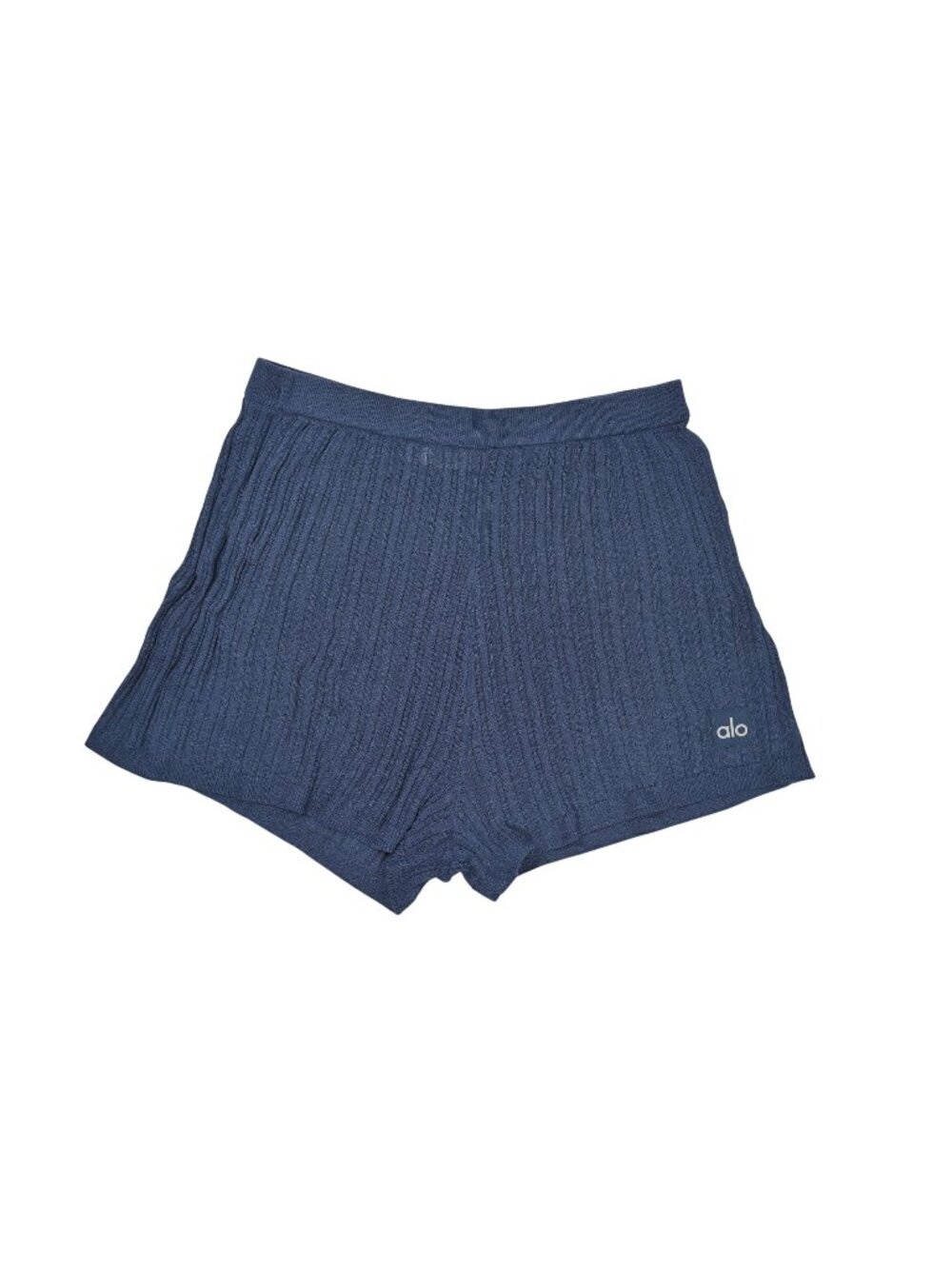 ALO Yoga Mini Cable High-Waist Sweater Short in Navy
